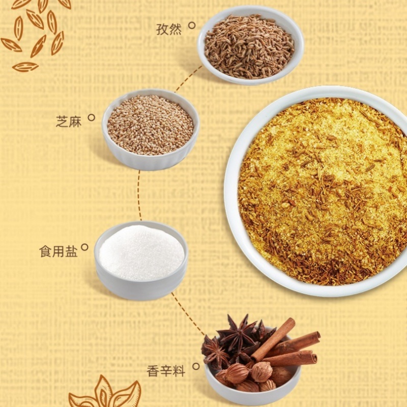 海底捞牛羊猪肉串家用孜然粉香辣烧烤撒料40克/袋高清大图