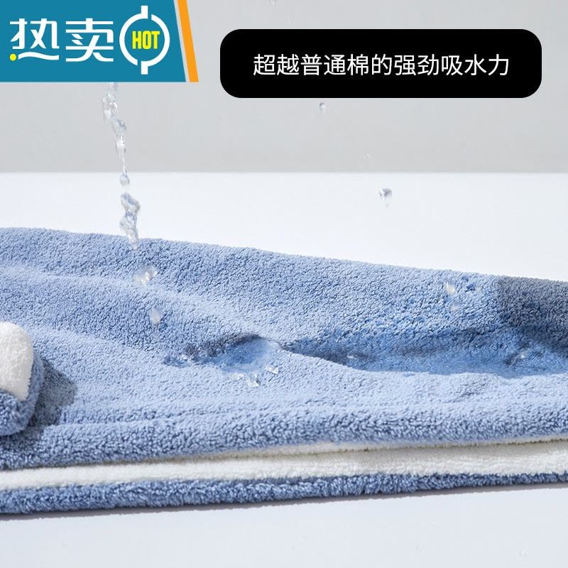敬平干发帽女吸水速干包头巾家用双层洗头器擦头发毛巾新款浴帽 粉白蝴蝶结[160g吸水速干]图片