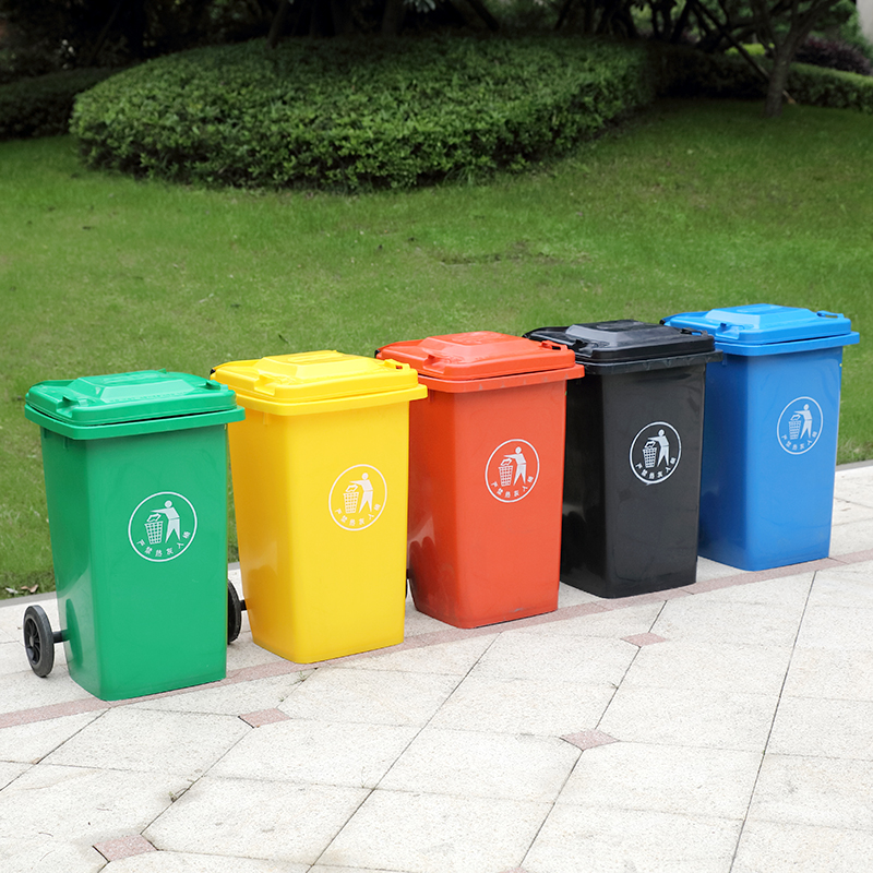 铭威盾家用垃圾桶大号商用厨房无盖方形大型户外垃圾箱带盖专用大容量60高清大图