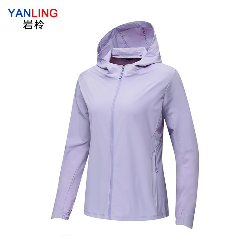 岩柃 梭织连帽运动上衣 25YMSD0127 紫色 3XL