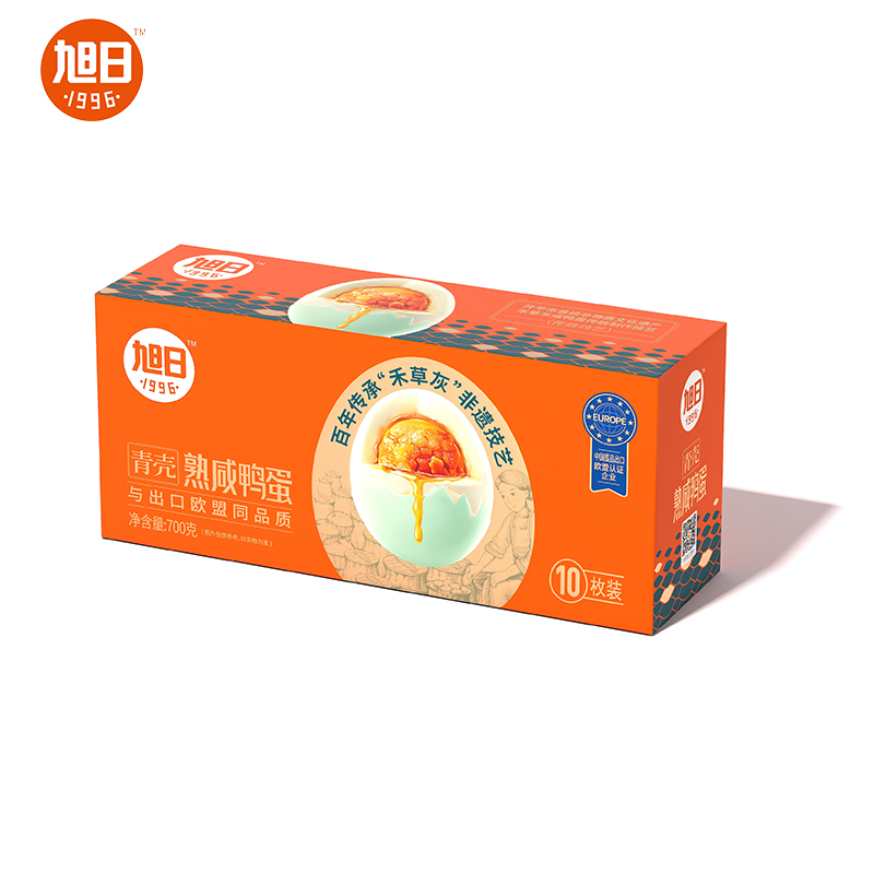 旭日1996熟咸鸭蛋青壳非遗700g(10枚)