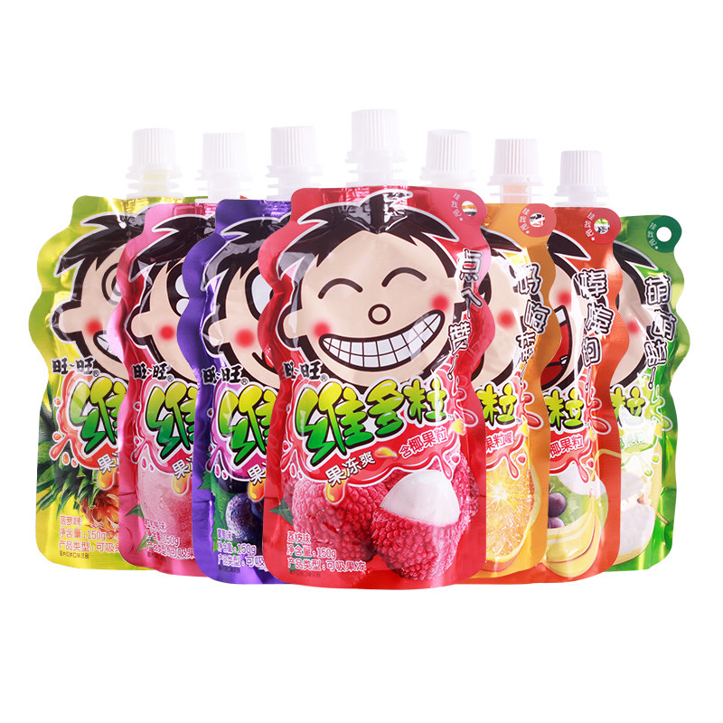 旺旺维多粒果冻爽150g14包混合水果味吸吸冻摇摇冻果肉零食视频