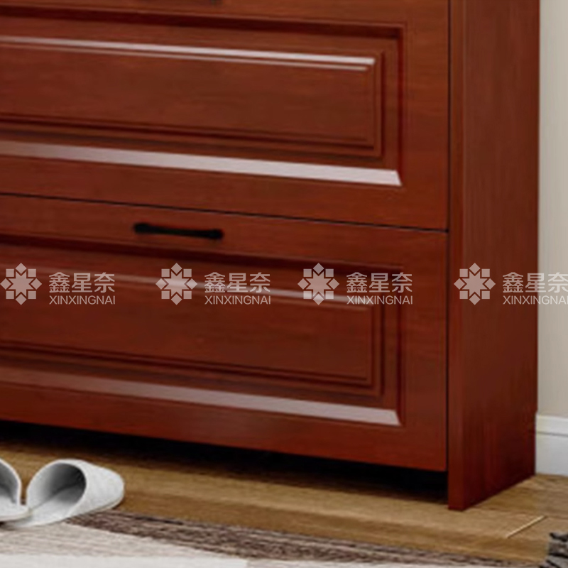 鑫星奈XXN4022009 木质翻斗鞋柜入户门口窄边鞋柜单层双抽屉高清大图