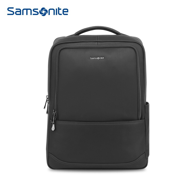 samsonite/新秀丽电脑包男新款 大容量笔记本双肩包 通勤牛皮防泼水男