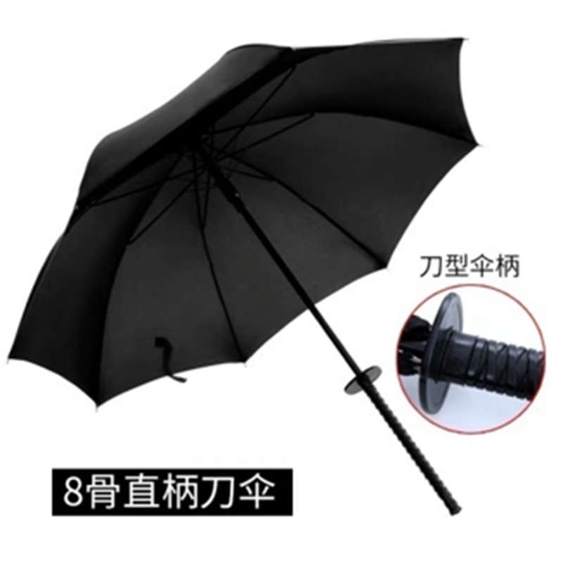 半自动钢骨玻纤伞架 碰击布 塑料刀手柄YF-L2021017
