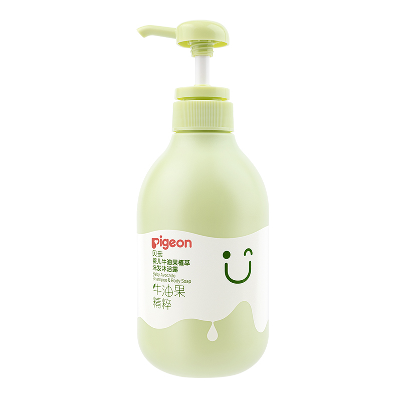 Pigeon贝亲婴儿牛油果植萃洗发沐浴露480ml IA294