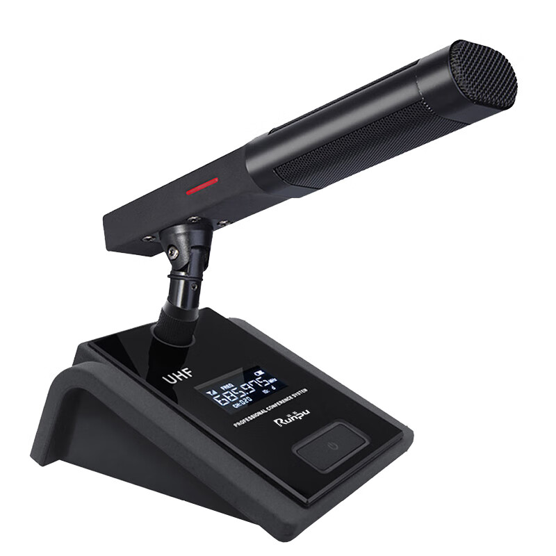 润普专业会议话筒 真分集 无线一拖二短杆鹅颈式麦克风RP-WXGS512F高清大图