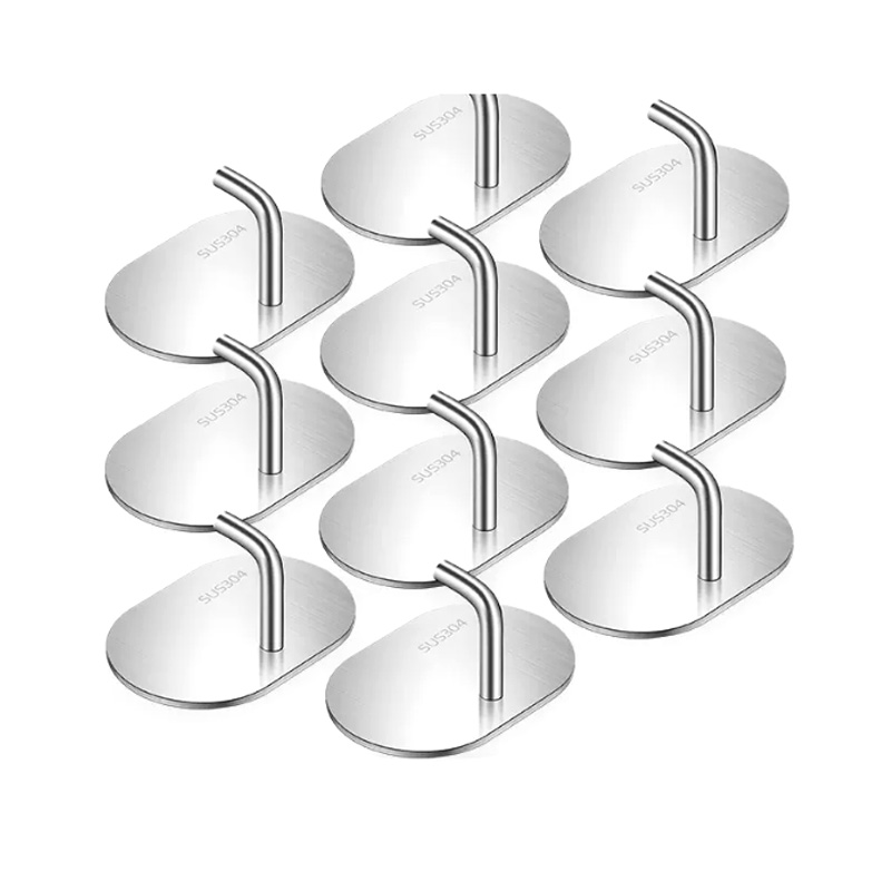 LONMATE 不锈钢挂钩免打孔 10个组 一个高清大图