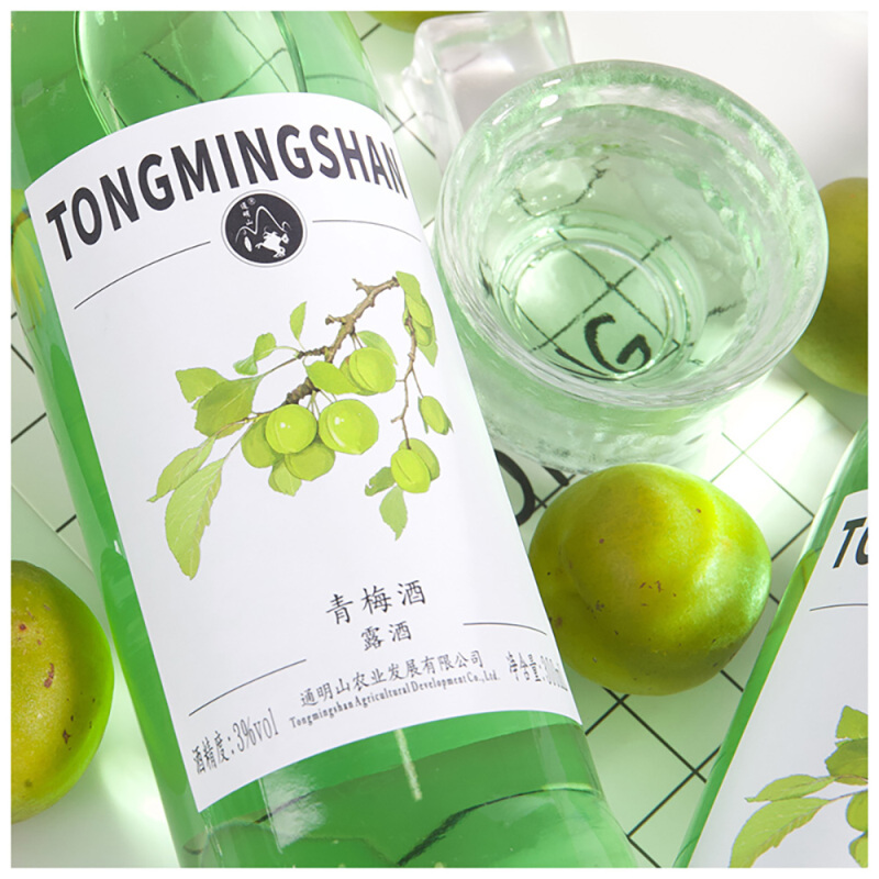 通明山 露酒 菠萝樱桃山楂蜜桃青梅蓝莓 3度 混合装果酒 300ml*6瓶组合装