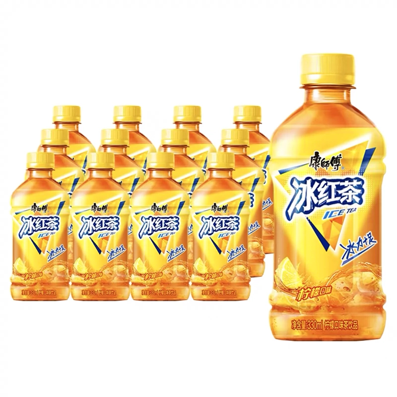 康师傅 冰红茶柠檬味330ml*12瓶整箱装 解渴饮品 饮料高清大图