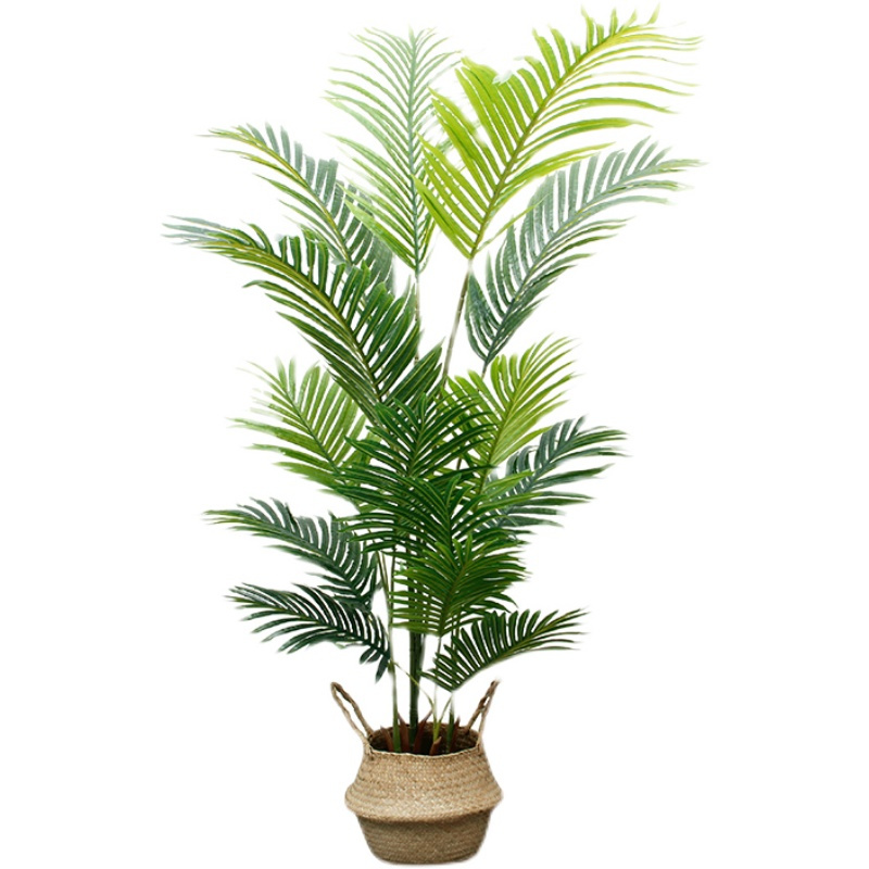 送篮仿真散尾葵盆栽造景仿生绿植马醉木大型吊钟摆件室内装饰假凤尾竹