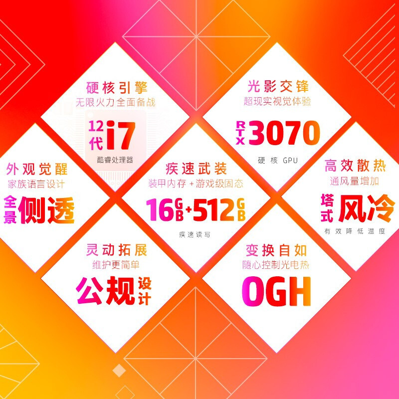 惠普（hp）暗影精灵8 台式电脑 游戏台式机主主机