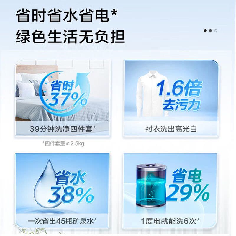 海尔(Haier)云溪经典版 10公斤 洗烘一体机 带烘干 超薄 滚筒洗衣机 XQG100-HBD176PLUSLU1图片