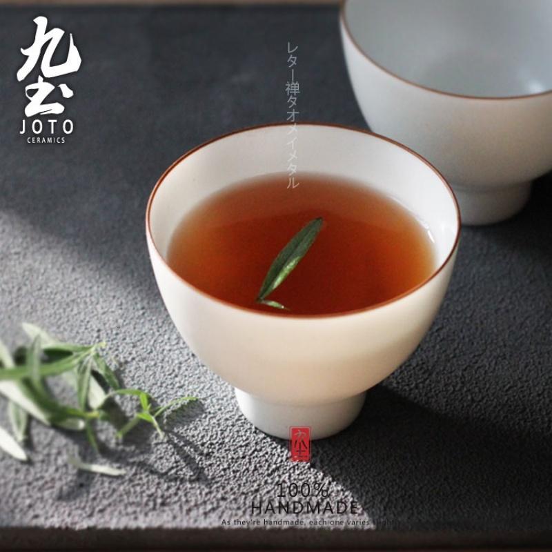 景德鎮品茗茶杯全手工功夫茶杯 羊脂無光白釉日式禪風茶具