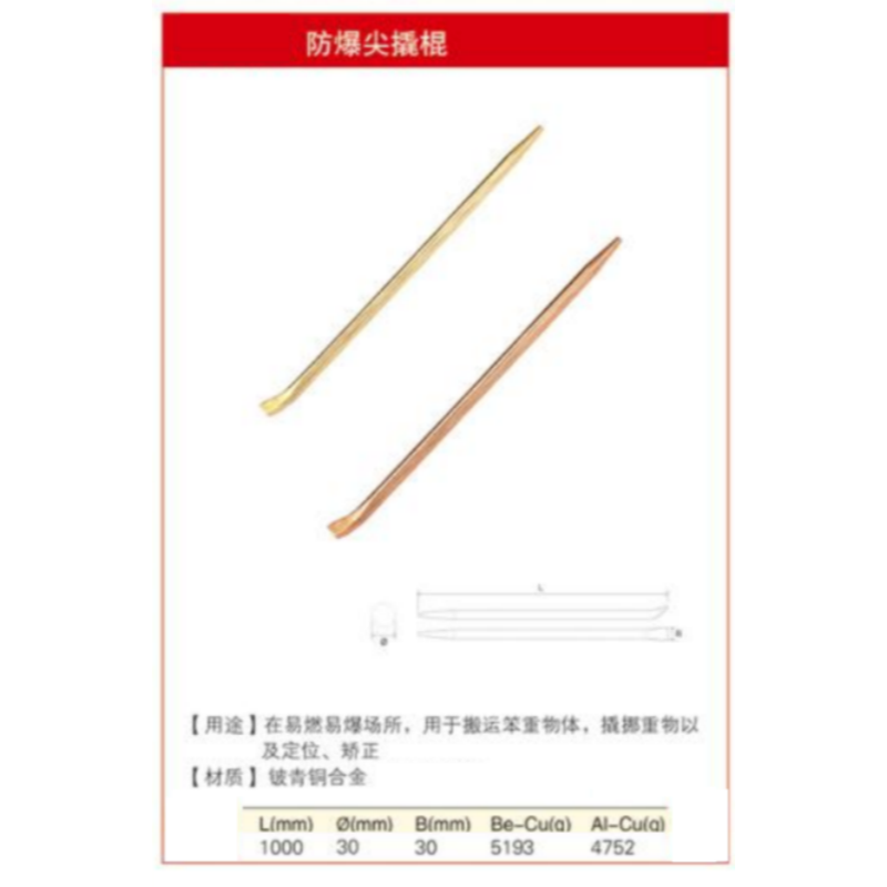 四凯铍青铜尖撬棍SK-OS-185把高清大图