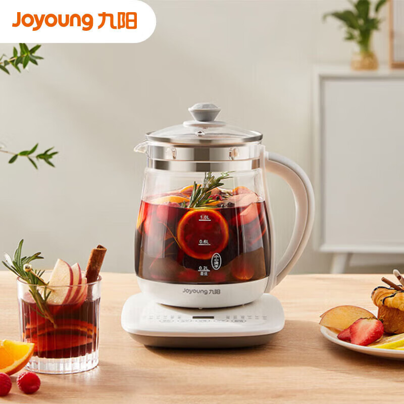 九阳joyoung养生壶15l大容量迷你玻璃花茶壶煮茶器多功能控温电水壶热