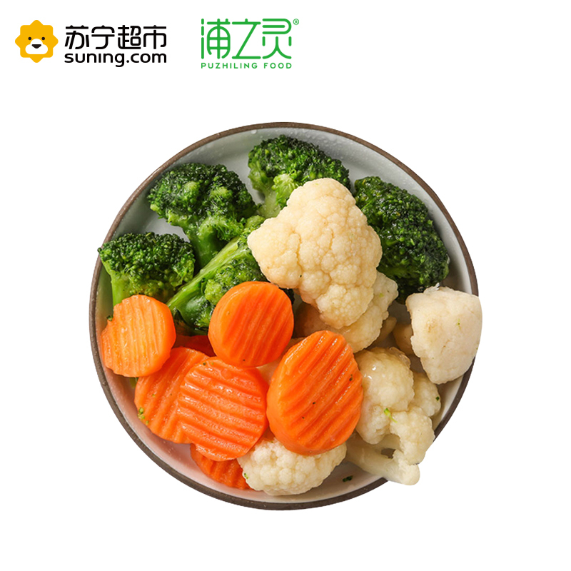 浦之灵 冷冻蔬菜 速冻混合蔬菜 加州菜 家庭实惠袋装 900g/袋 西蓝花 胡萝卜 白花菜