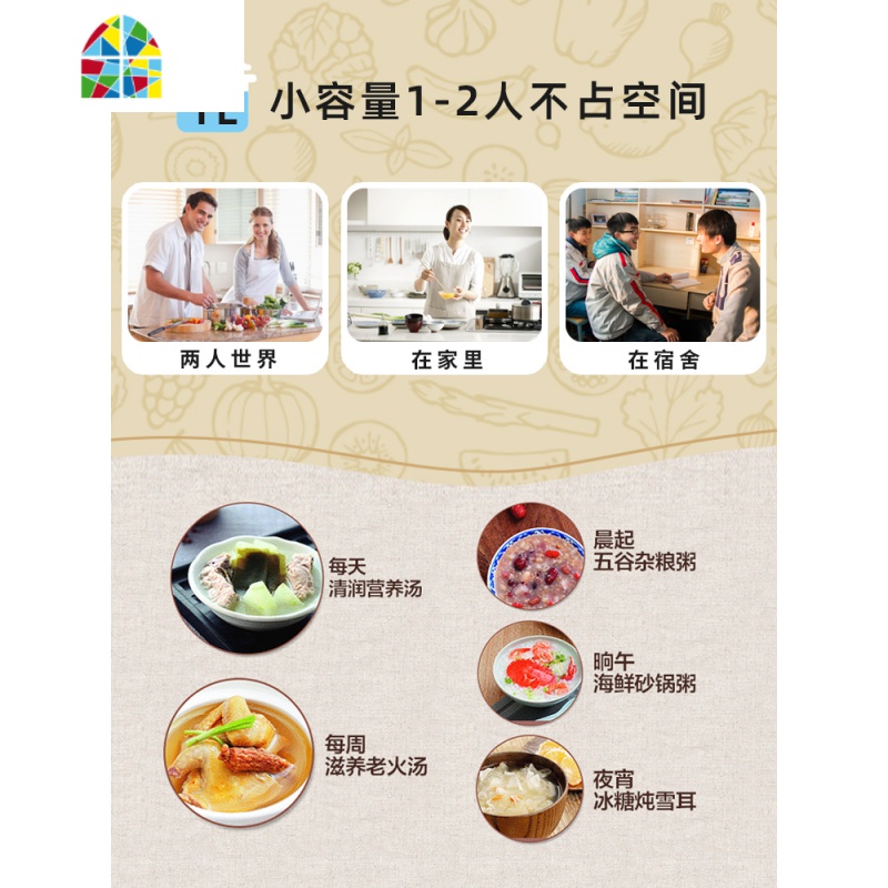 陶瓷迷你小电炖锅家用一人隔水炖燕窝炖盅专用煲汤全自动煮粥 FENGHOU 标准版+隔水炖高清大图