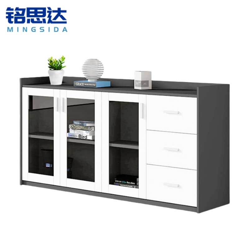 铭思达矮柜三门三抽台高清大图