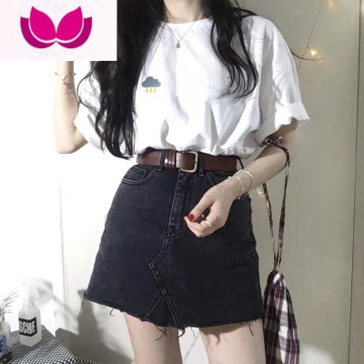 七斓2023年新款情侣女装别致小众设计感潮ins上衣服正肩短袖t恤