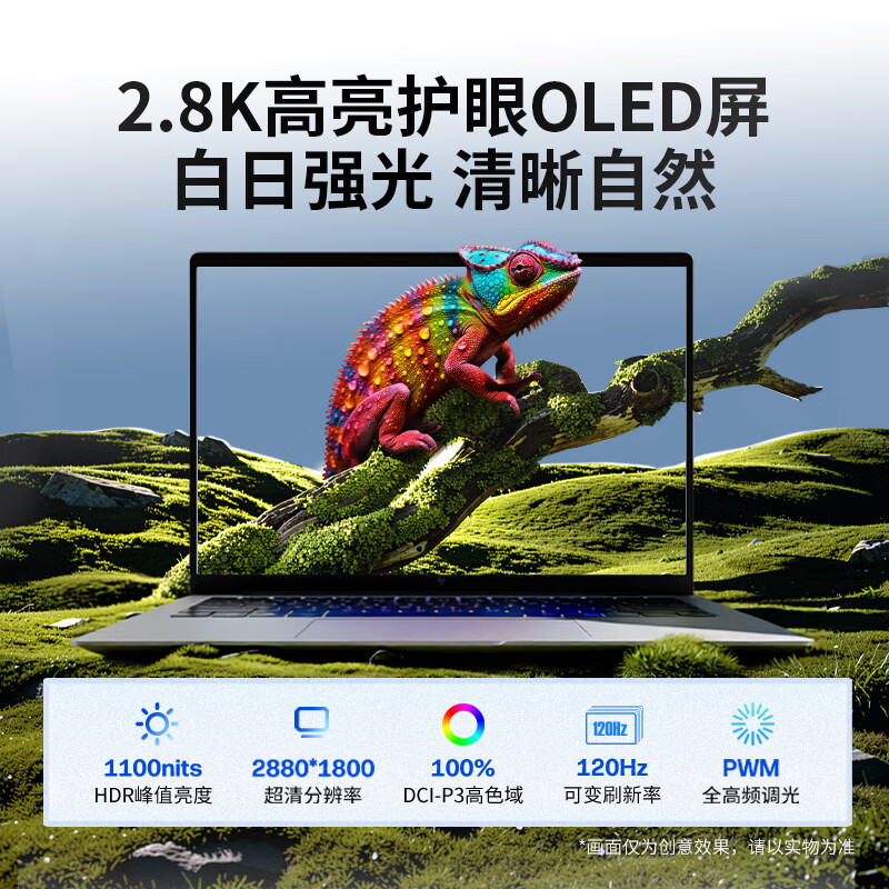 [新品]惠普(HP)星Book Pro Air 14 酷睿14-ku0030TU笔记本电脑轻薄本(Intel Ultra 5-225H 16G 1TB 2.8K 120Hz )银色高清大图