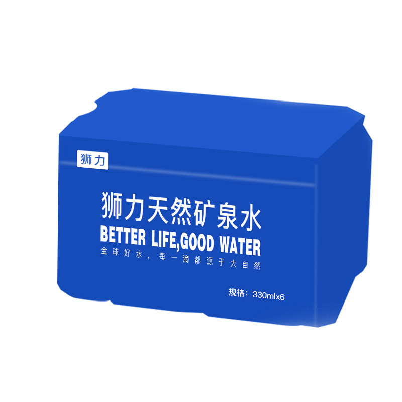 狮力 荷兰进口天然矿泉水天然饮用水330ml*6听