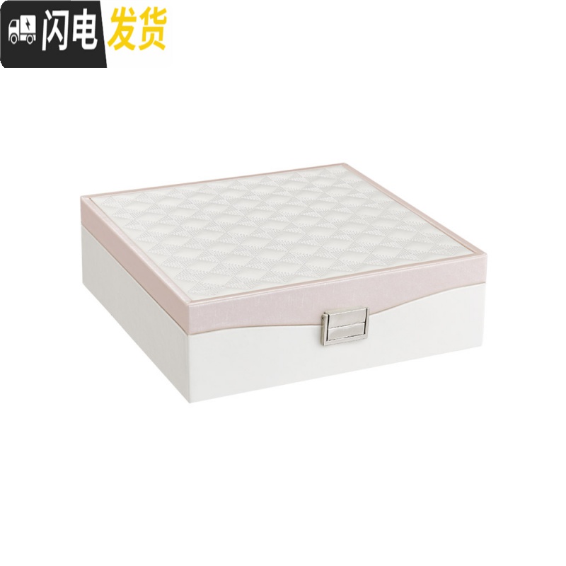 三维工匠首饰盒收纳大容量耳钉收纳盒小双层多功能饰品盒珠宝收纳盒整理盒高清大图