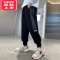 可莉允儿童装男童加绒裤子秋冬款2022新款保暖棉冬装中大童运动加厚卫裤保暖裤