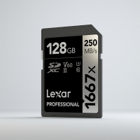 雷克沙(Lexar)128GB SD卡相机内存卡读250MB/s写120MB/s UHS-II单反存储卡 V60等级4K