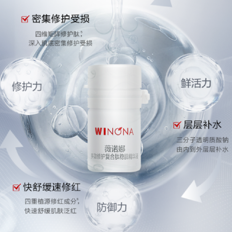 薇诺娜(WINONA)多效修护复合肽稳肌精华液1.5ml*30瓶/盒高清大图