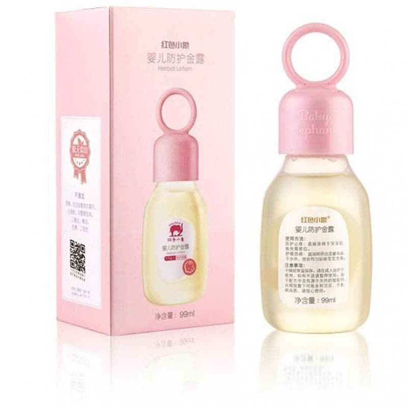 红色小象婴儿防护金露宝宝花露水儿童用品洗澡清凉本防痱金露水图片