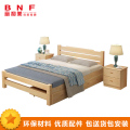 富和美(BNF)办公家具实木原木床1.8米抽屉床