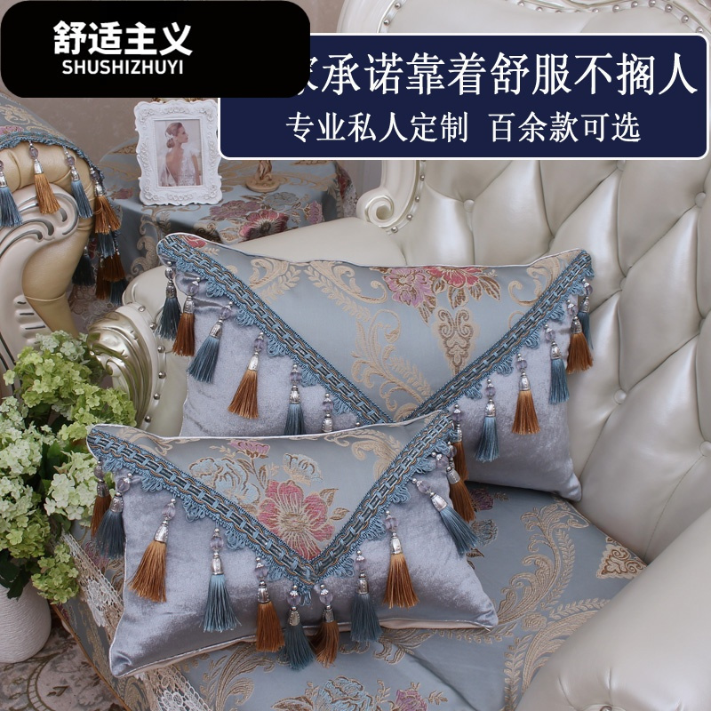欧式抱枕真皮沙靠垫汽车腰靠办公室靠枕大号靠背含芯可订制