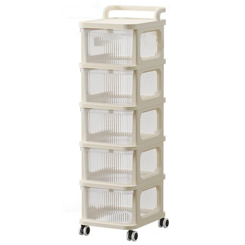 美厨置物架五层厨房置物架层架落地架抽屉储物柜MCZW9371