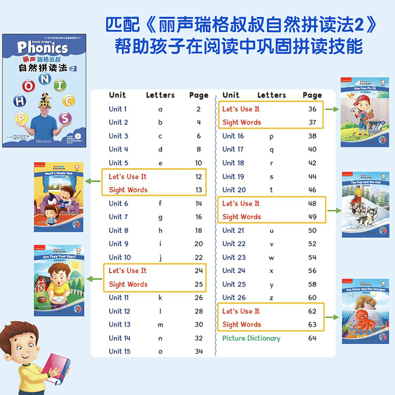 [正版]丽声瑞格叔叔自然拼读读物第二级高清大图
