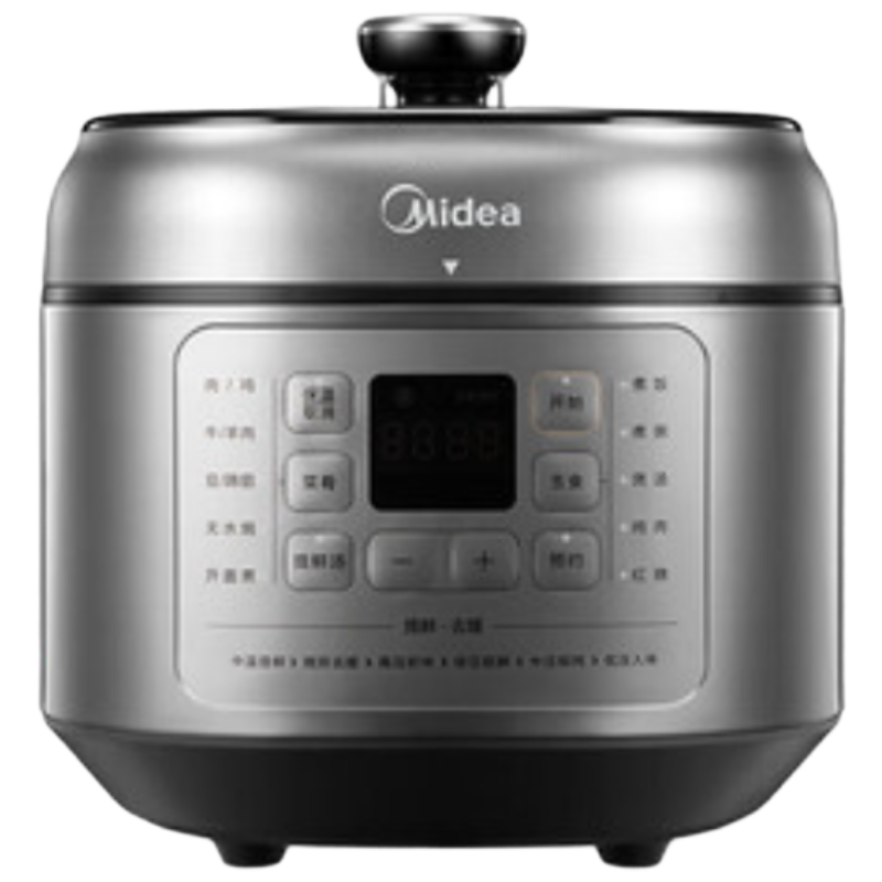 美的(Midea)电压力锅高压锅少盐提鲜电高压锅智能调压一锅双胆不锈钢/不粘内胆 MY-C643G ZH
