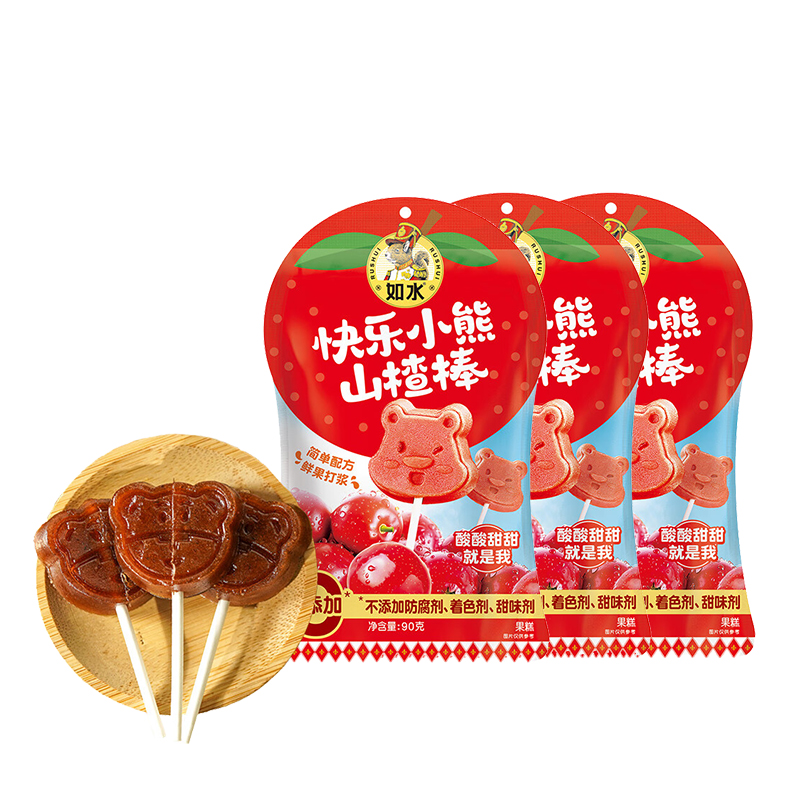 如水快乐小熊山楂棒90g*3/份