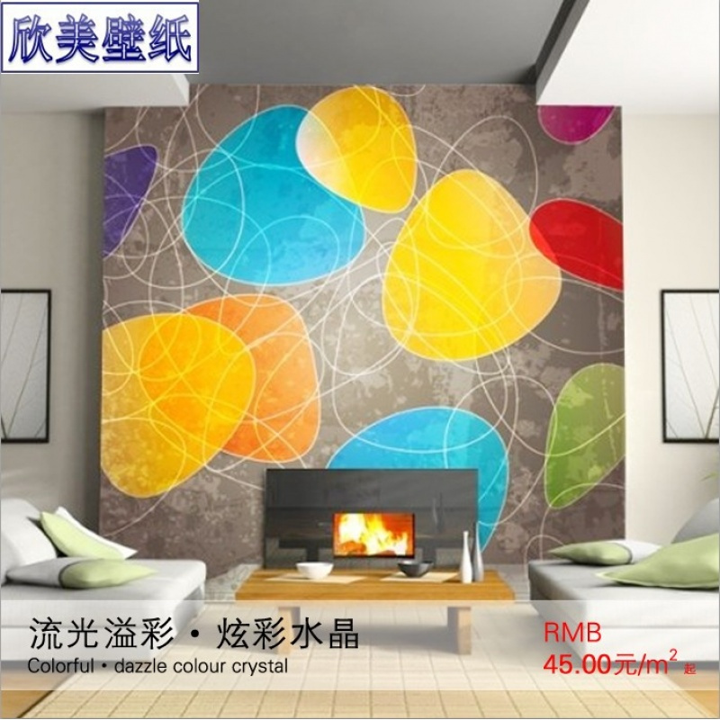 电视背景墙纸壁纸3D抽象简约现代客厅背景壁纸壁画卧室影视墙纸壹德壹