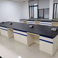 尔迈 实验台实验室工作台化验室操作台实验室全钢理化板台面钢木全钢实验台 全钢中央台 每米