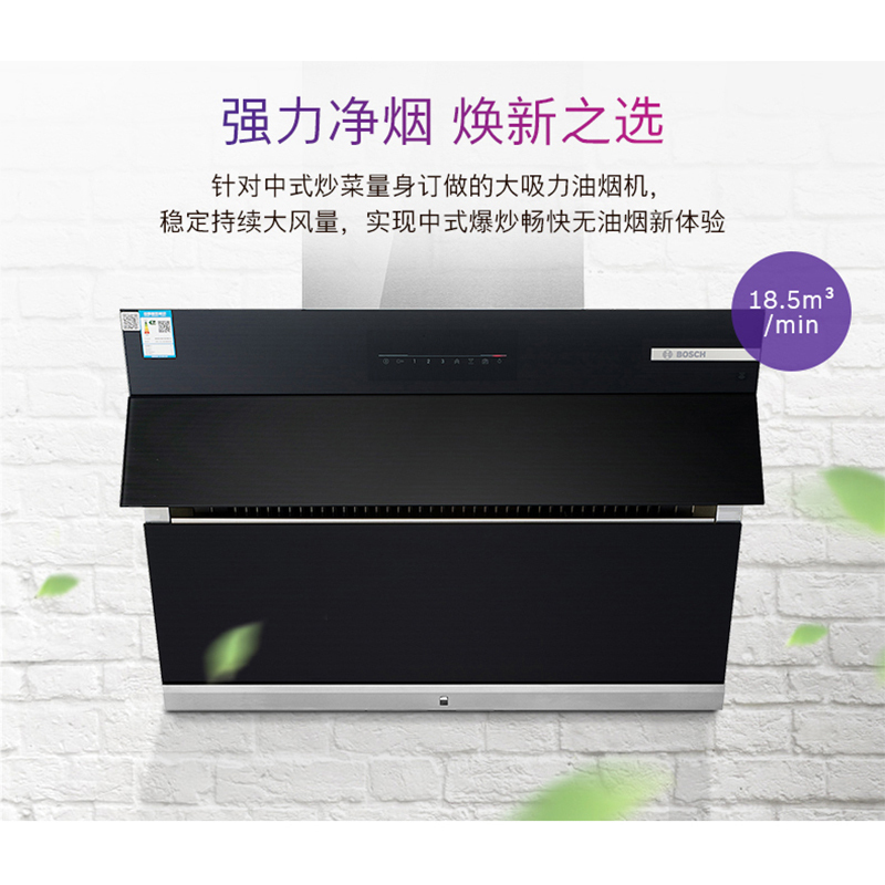 博世(BOSCH) DWF9EBK61W 抽油烟机 大吸力侧吸自清洁烟机
