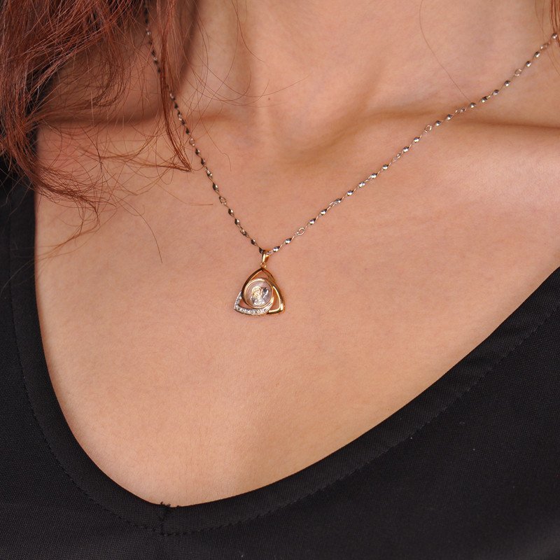 梦克拉Mkela 18K玫瑰金时来运转生肖钻石吊坠高清大图