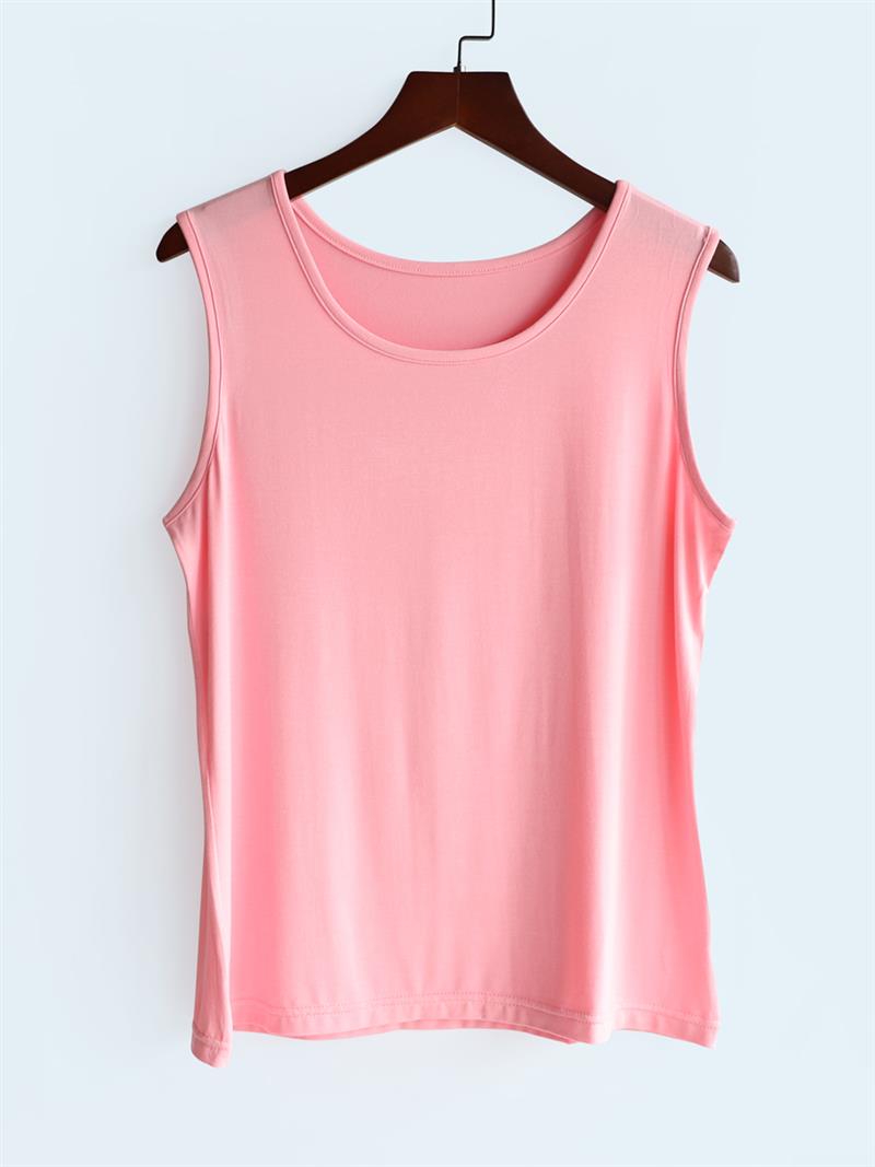 莫代尔加肥加大码吊带背心女200斤胖mm妈妈内搭纯棉跨栏宽松打底