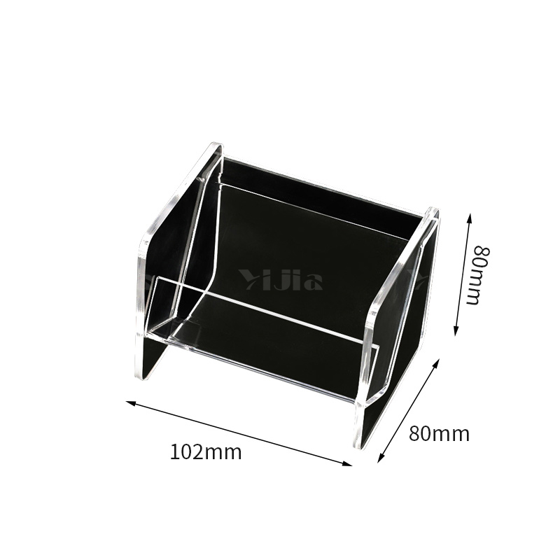 翌嘉YJ4123046 亚克力名片盒塑料收纳盒 102*80*80高清大图