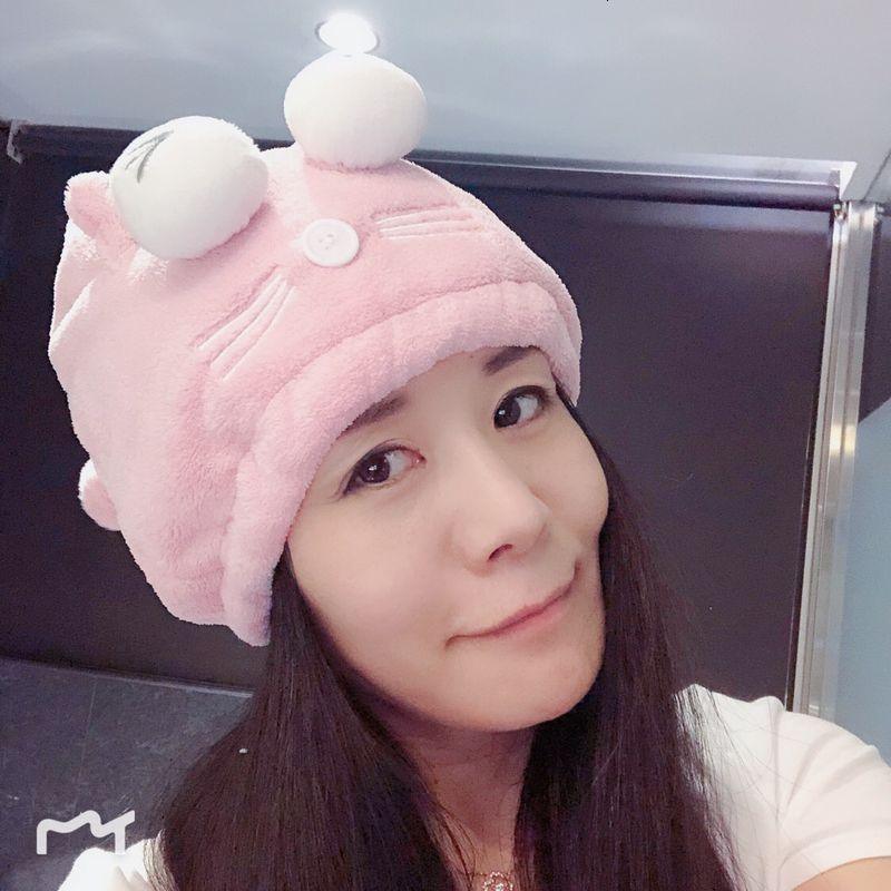 [安纽约]珊瑚绒干发帽卡通可爱少女速干透气干发巾