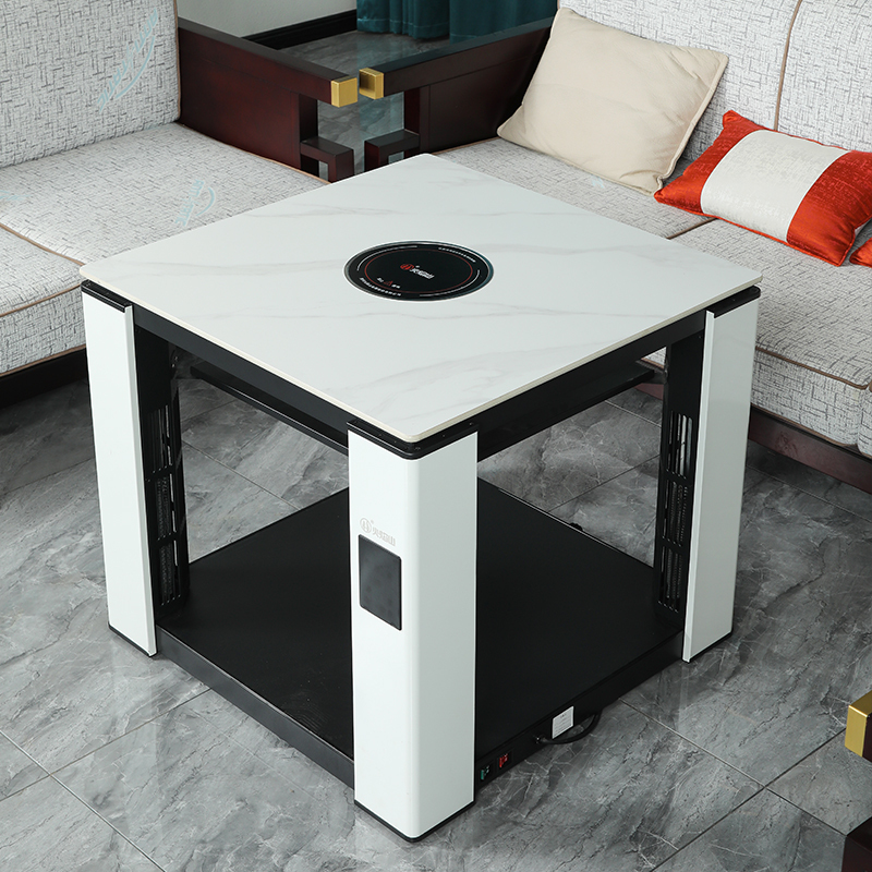 火焰山电暖桌烤火桌四面取暖节能省电烤火炉取暖桌正方形炉子