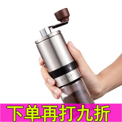 升级不锈钢款 再打9折 Zigo不锈钢咖啡豆研磨机手动磨粉机家用超细小型便携手摇磨豆机