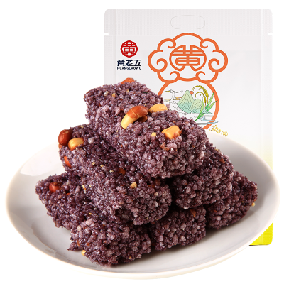 黄老五300克黑米味花生米花酥糕点膨化类食品