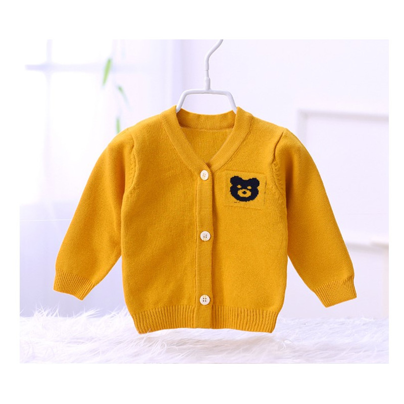 yuebin婴幼儿棉毛衣春秋季宝宝针织衫开衫男童女童小儿童外套韩版01