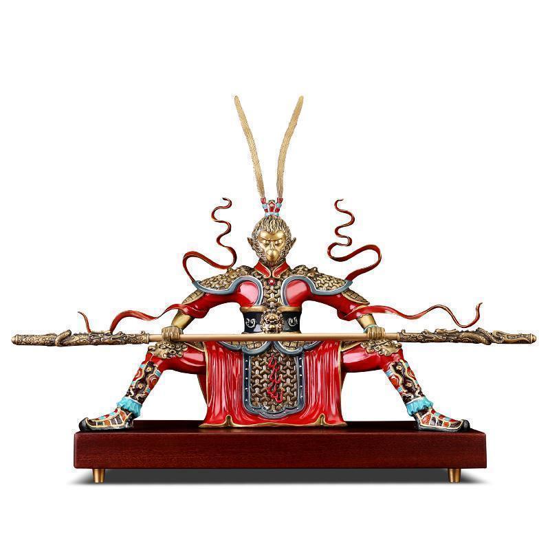 齐天大圣斗战圣佛孙悟空摆件家居玄关客厅装饰摆件创意全铜工艺品_255