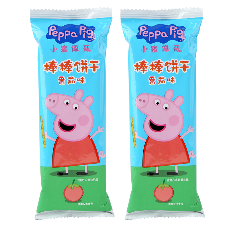小猪佩奇PeppaPig 棒棒饼干番茄味48克 盒装 儿童零食